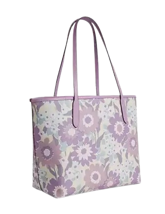 Coach City Tote Bag With Floral Print