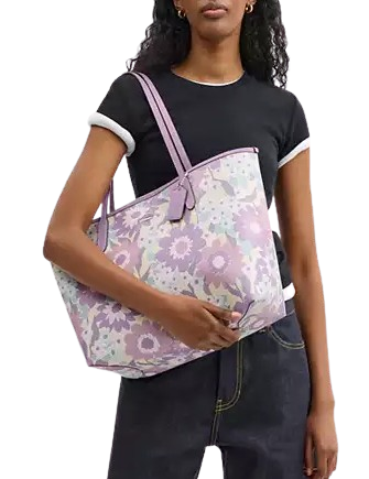 Coach City Tote Bag With Floral Print
