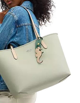 Coach City Tote Bag With Seahorse Charm