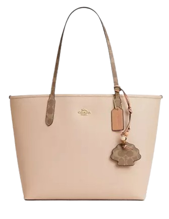 Coach City Tote Bag With Shell Charm