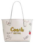 Coach City Tote Bag With Sketch Print