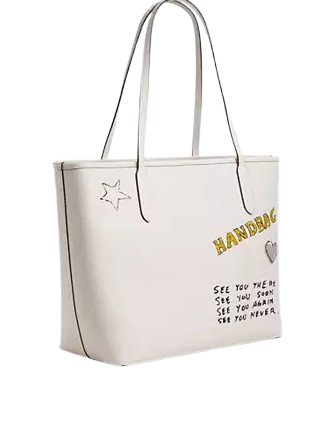 Coach City Tote Bag With Sketch Print