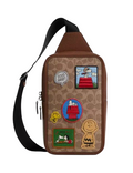 Coach Coach X Peanuts Sullivan Pack In Signature Canvas With Patches
