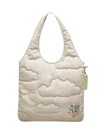 Coach Coachtopia Loop Flat Tote With Cloud Quilting