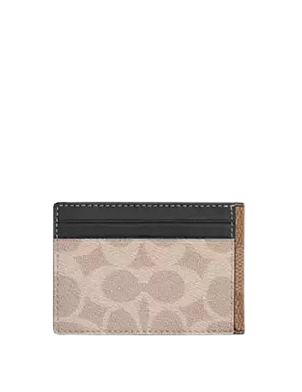 Coach Compact Billfold Wallet In Blocked Signature Canvas