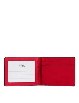 Coach Compact Billfold Wallet In Signature Canvas
