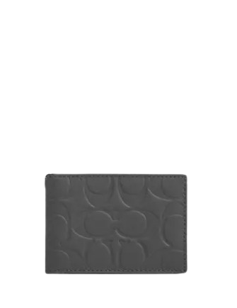 Coach Compact Billfold Wallet In Signature Leather