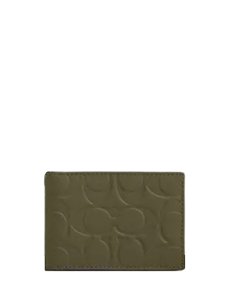 Coach Compact Billfold Wallet In Signature Leather