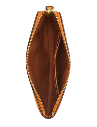 Coach Corner Zip Wristlet In Signature Canvas