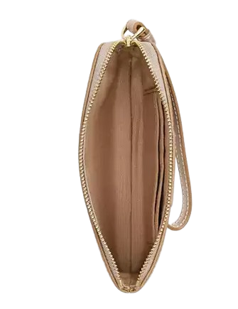 Coach Corner Zip Wristlet In Signature Canvas