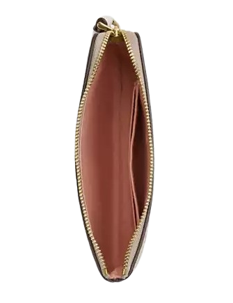 Coach Corner Zip Wristlet In Signature Canvas With Floral Print