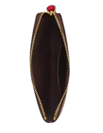 Coach Corner Zip Wristlet In Signature Canvas With Stripe