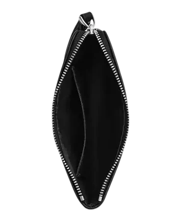 Coach Corner Zip Wristlet In Signature Denim