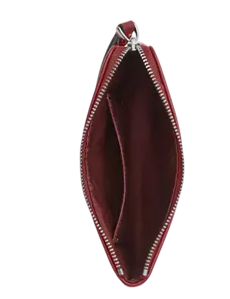 Coach Corner Zip Wristlet In Signature Denim