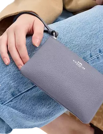 Coach Corner Zip Wristlet