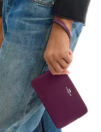 Coach Corner Zip Wristlet