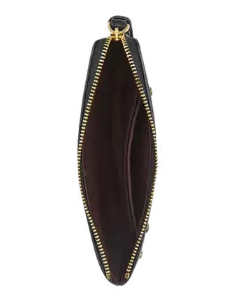 Coach Corner Zip Wristlet With Crystal