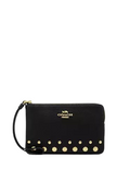 Coach Corner Zip Wristlet With Rivets