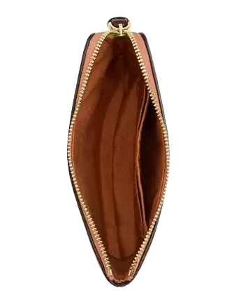 Coach Corner Zip Wristlet With Shell Print