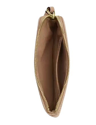 Coach Corner Zip Wristlet With Signature Canvas