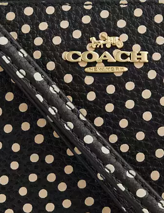 Coach Corner Zip Wristlet With Spot Print