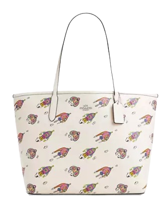 Coach Cosmic Coach City Tote Bag With Rocket Print