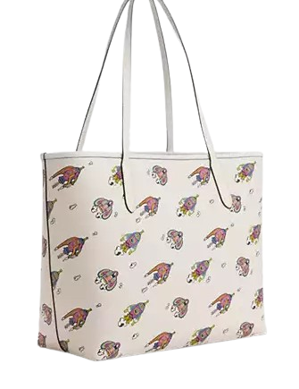 Coach Cosmic Coach City Tote Bag With Rocket Print