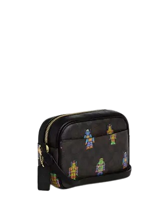 Coach Cosmic Coach Mini Jamie Camera Bag In Signature Canvas With Robot Print