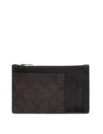 Coach Cosmic Coach Zip Card Case With Robot Print