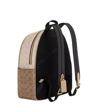 Coach Court Backpack In Blocked Signature Canvas