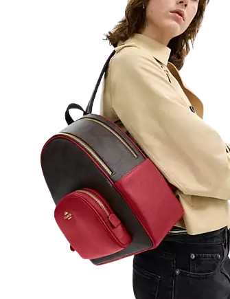 Coach Court Backpack In Maxi Signature Canvas
