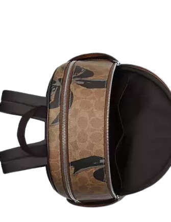 Coach Court Backpack In Signature Canvas With Bow Print