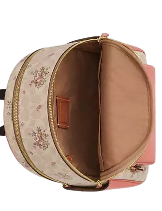 Coach Court Backpack In Signature Canvas With Floral Print