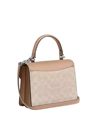 Coach Courtney Top Handle Bag In Signature Canvas