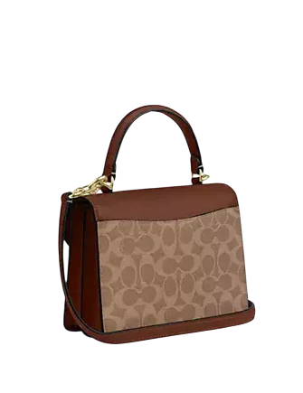 Coach Courtney Top Handle Bag In Signature Canvas