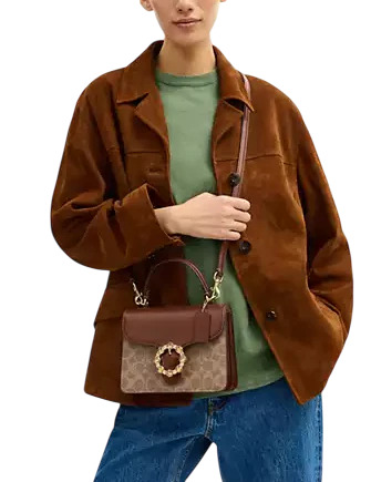 Coach Courtney Top Handle Bag In Signature Canvas
