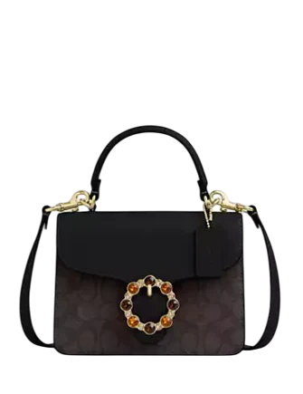 Coach Courtney Top Handle Bag In Signature Canvas
