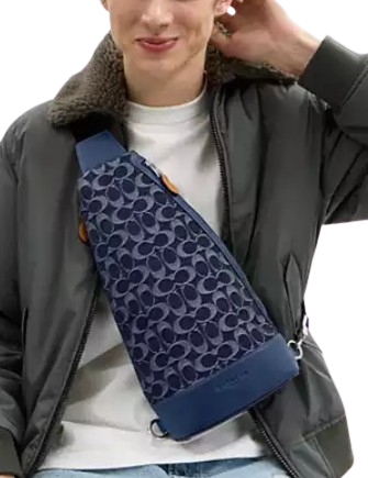 Coach Dominic Sling Pack In Signature Denim