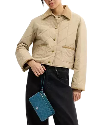 Coach Double Zip Wallet In Signature Canvas