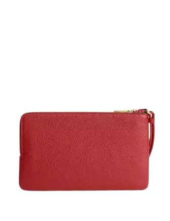 Coach Double Zip Wallet In Signature Canvas