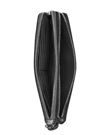 Coach Double Zip Wallet In Signature Canvas