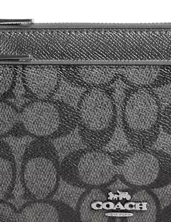 Coach Double Zip Wallet In Signature Canvas