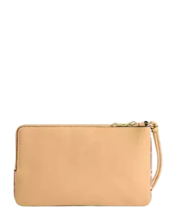 Coach Double Zip Wristlet With Floral Print
