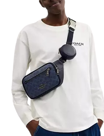 Coach Elias Belt Bag In Signature Canvas