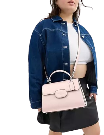 Coach Eliza Top Handle With Leather Covered Closure
