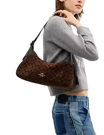 Coach Ella Small Shoulder Bag In Signature Chenille
