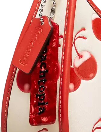 Coach Ergo Bag In Coachtopia Leather With Cherry Print