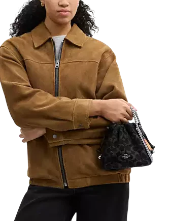 Coach Faye Mini Drawstring Bag In Signature Denim