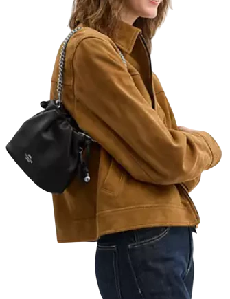 Coach Faye Mini Drawstring Bag With Ruching