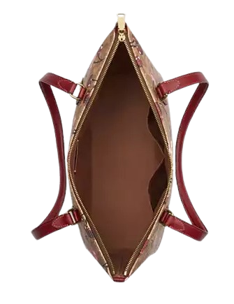 Coach Gallery Tote Bag In Signature Canvas With Cherry Print